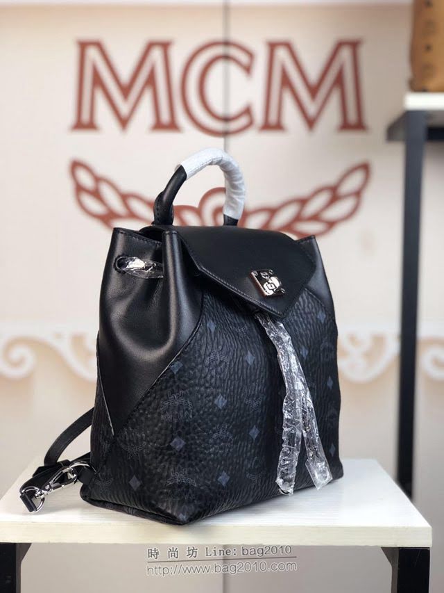 MCM雙肩包 原單 5922 2019新款 Essential兩用包 頂部邊緣抽繩設計 正面翻蓋 MCM女背包  mdmc1439